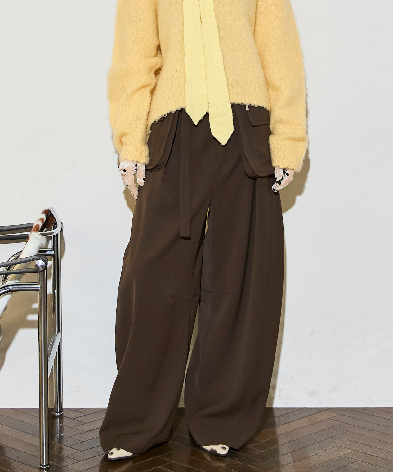 [25WINTER PRE-ORDER] Pocket Belt Double Cross Pants