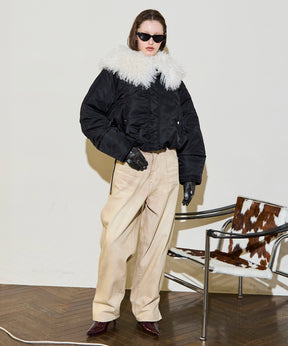 [25WINTER PRE-ORDER] Fur Collar Padded Blouson