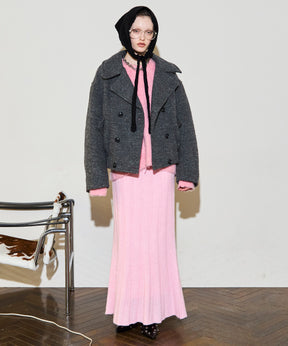 [25周期预订]随机肋骨编织喇叭裙