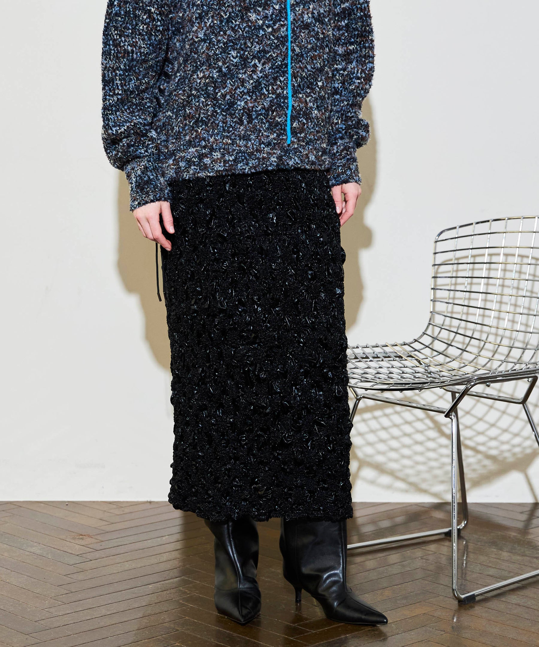 シェリエ sheller メタリックジャガードキュロットMサイズブラック シェリエ sheller メタリックジャガードキュロットMサイズブラック