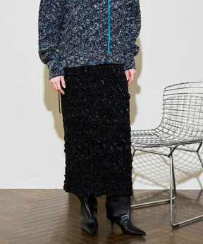 【25WINTER PRE-ORDER】Metallic Shirring Skirt