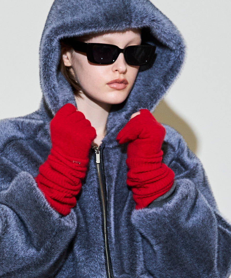 [25WINTER PRE-ORDER] Fox Blend Knit Gloves