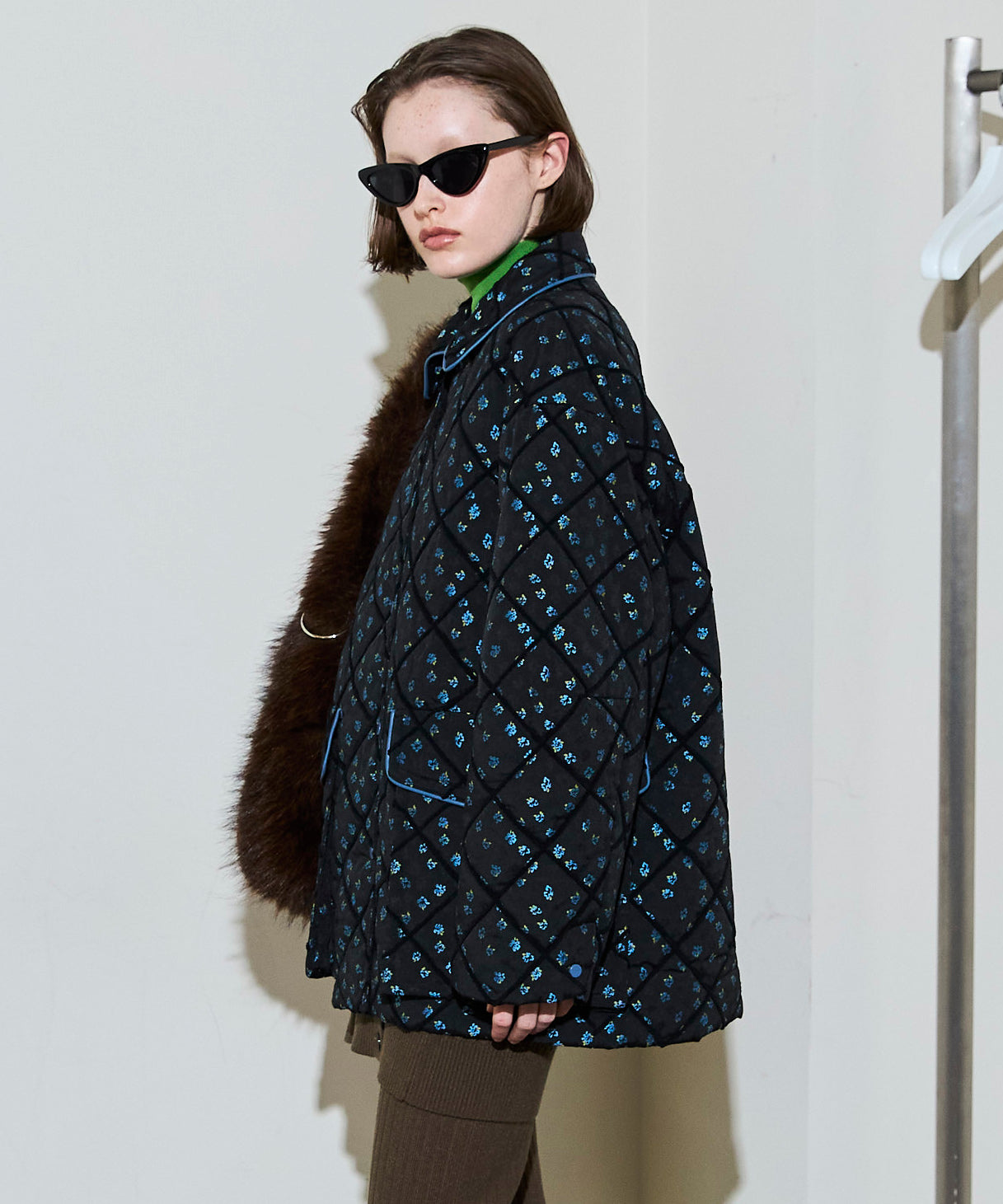 [25WINTER PRE-ORDER] Multi Fabric Mole Quilted Blouson