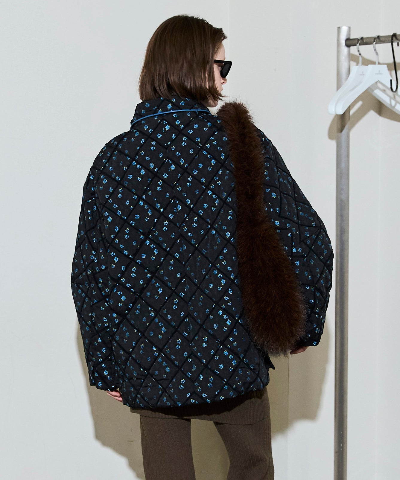 [25WINTER PRE-ORDER] Multi Fabric Mole Quilted Blouson