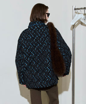[25WINTER PRE-ORDER] Multi Fabric Mole Quilted Blouson