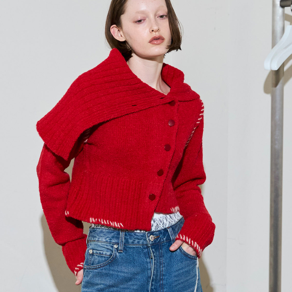 Asymmetry Knit Cardigan