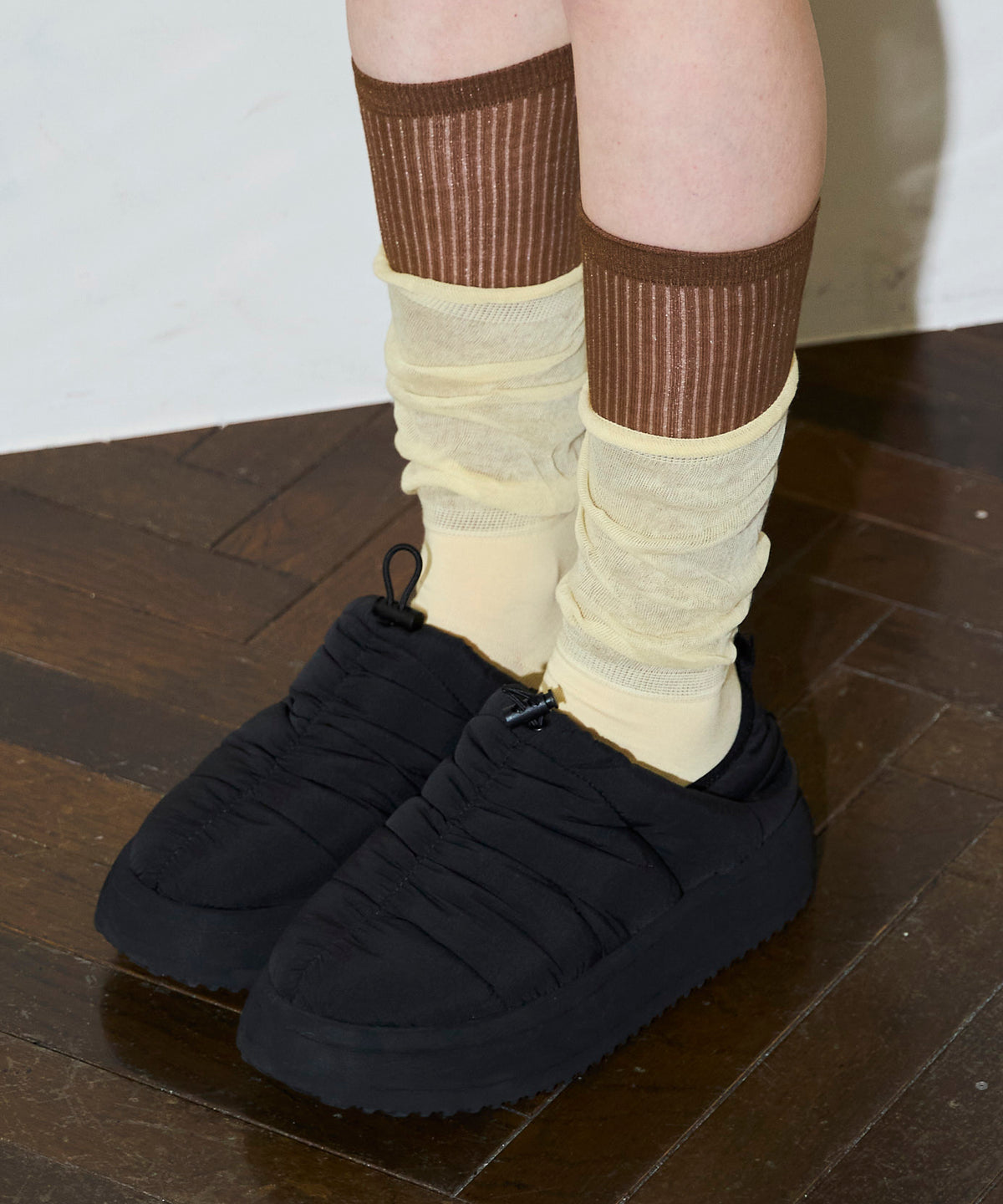 Patted Shirring Sabot Shoes