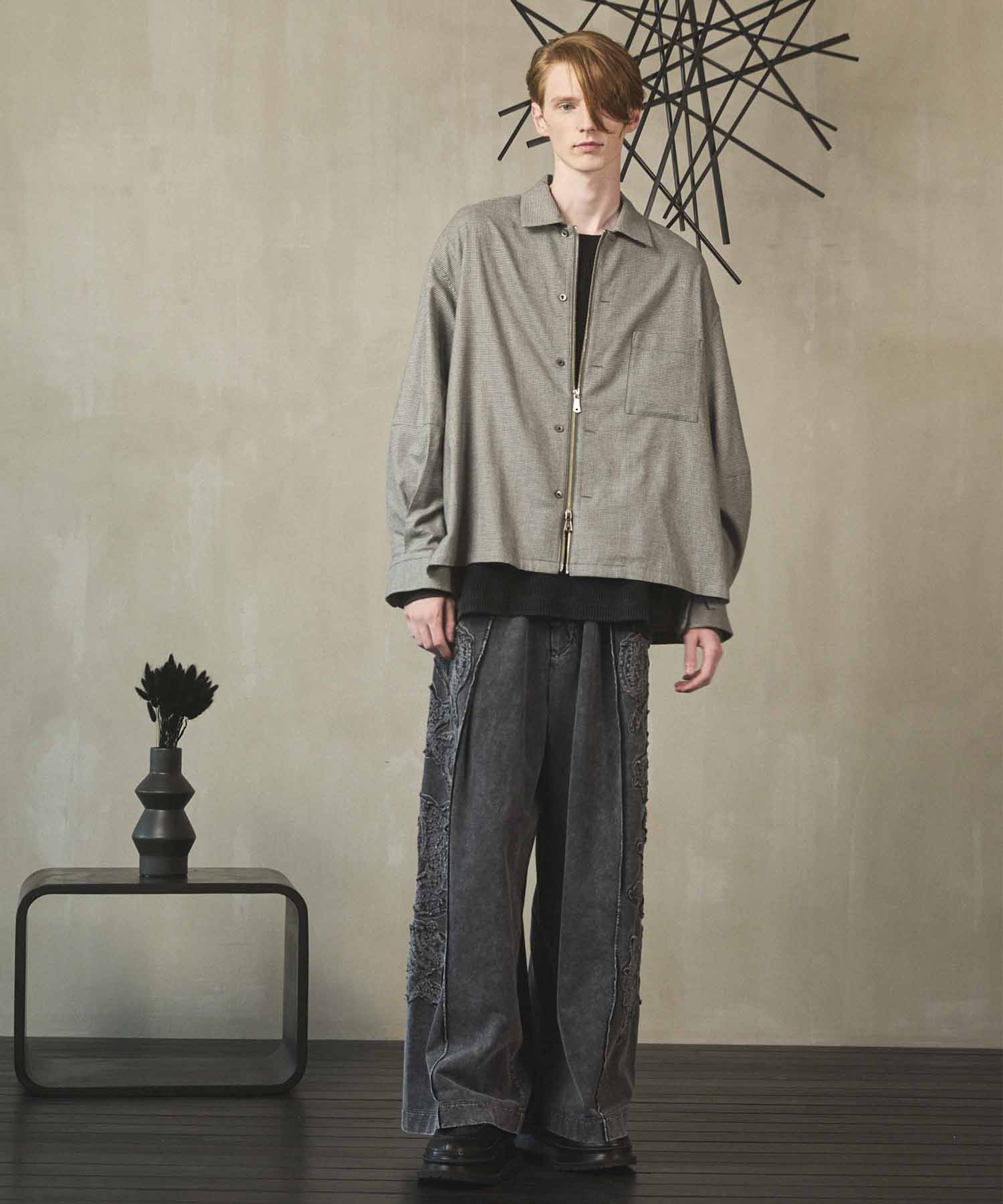 メゾンスペシャル　Prime-Over 2way Zip Shirts Italian Dead Stock Fabric】Prime-Over 2way Zip Shirts