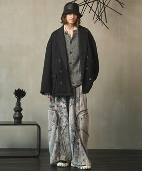 [25AW PRE-ORDER] 3 colors Wool Nylon Prime-Over Crew Neck Knit Cardigan