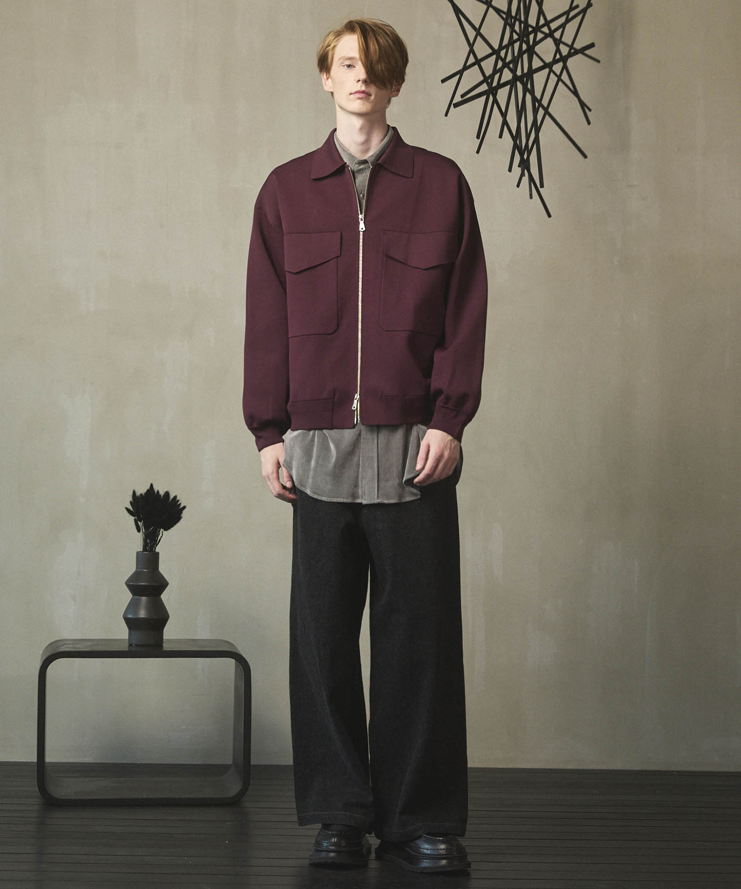 [25AW PRE-ORDER] Prime-Over Double Pocket Knit Zip Blouson