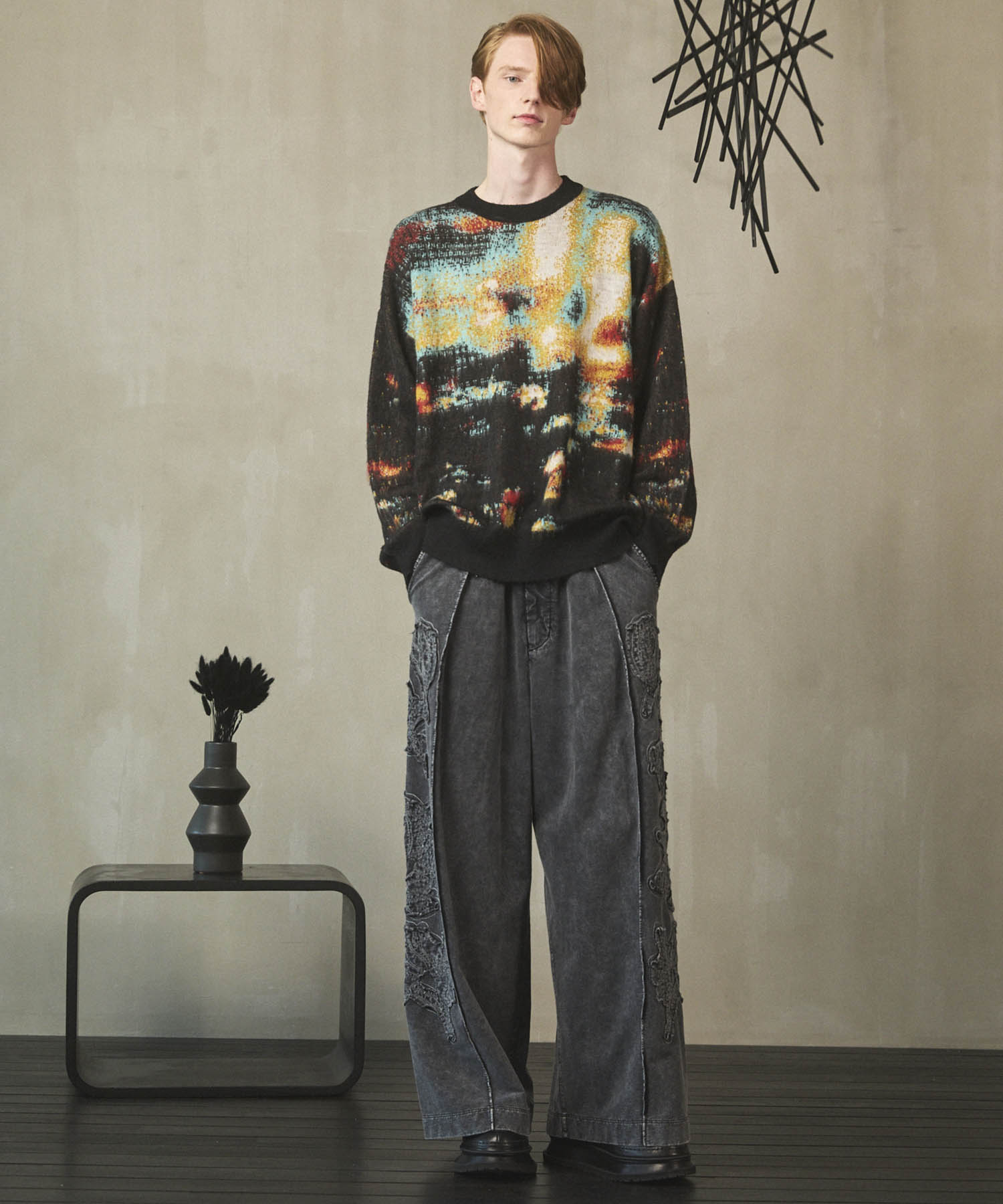 25AW PRE-ORDER】Contemporary Art Jacquard Prime-Over Crew