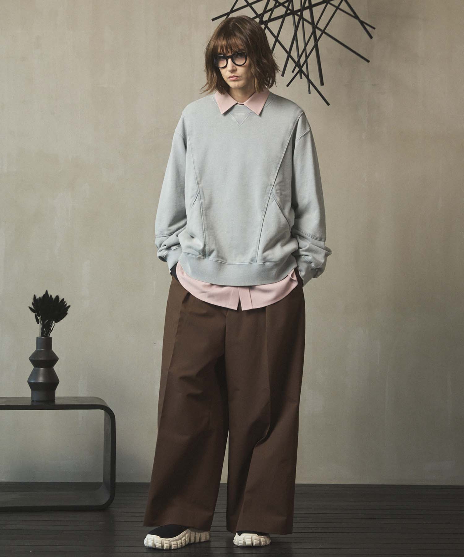 Prime-Over Crew Neck Long Sleeve Waffle T-Shirt