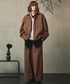 [Sale starts at 12:00 pm on Saturday, September 13th] [Italian Dead Stock Fabric] Prime-Over Curved Pocket Shirts Blouson