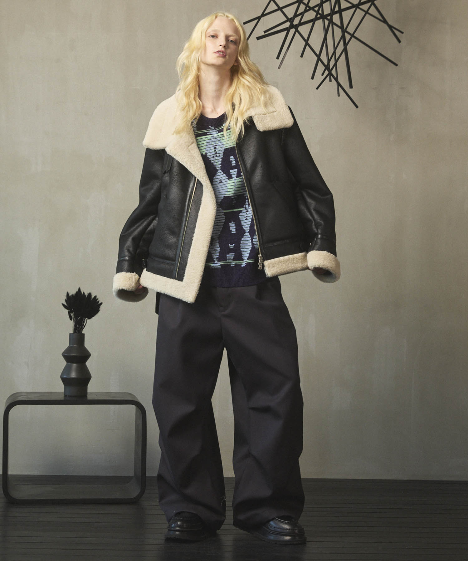 4 Colors Chambray Washable Wool Prime-Wide Snow Pants