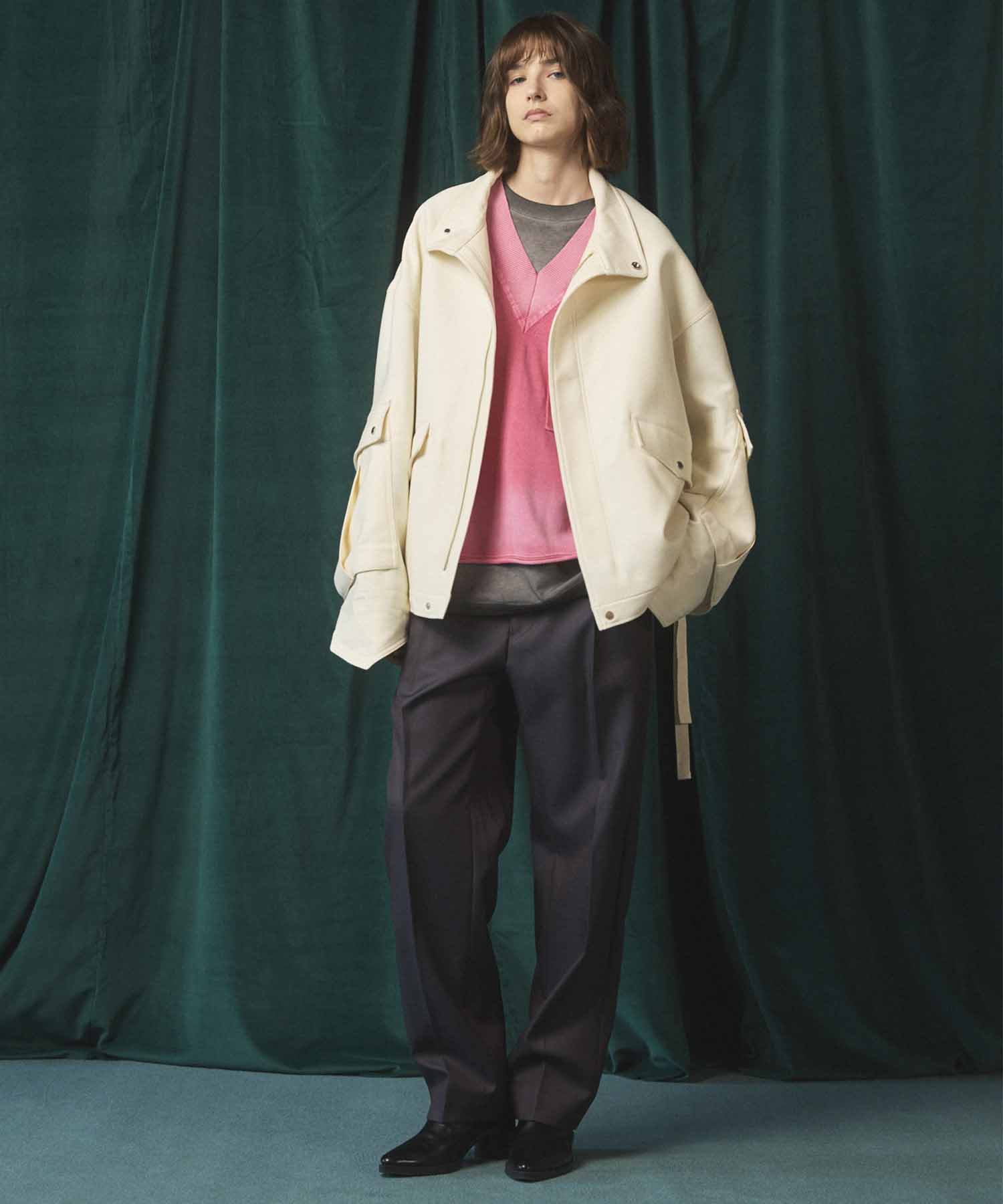 Prime-Over Cargo Big Poket Stand Collar Blouson