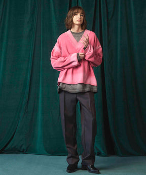 Gradation Short Length Prime-Over V-Neck Knit Pullover