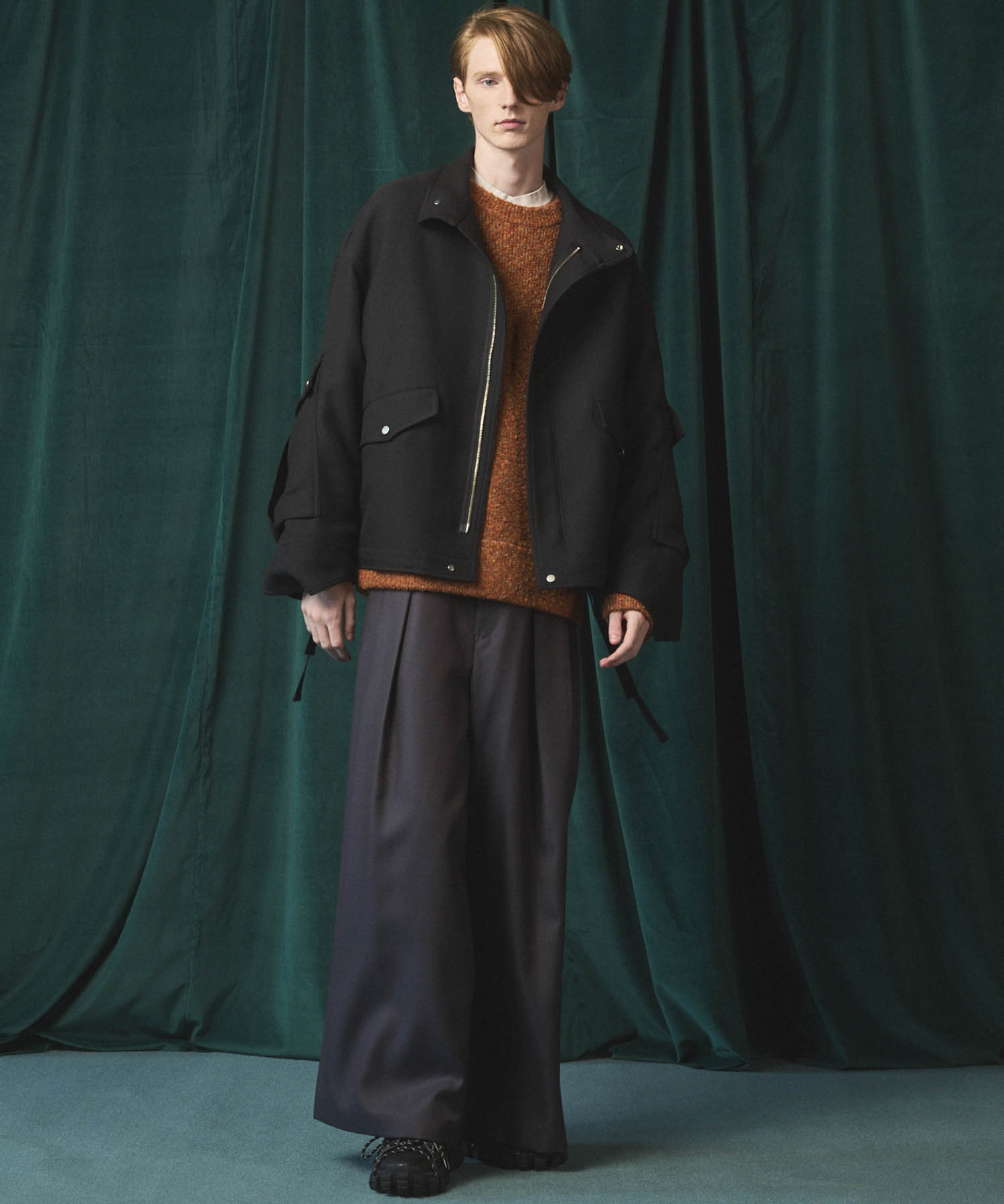 4 Colors Chambray Washable Wool Baggy Wide Pants