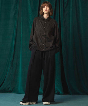 Curve Pocket A Light Eco Suede Shirt