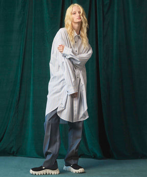 [Sales open at 12:00 on Saturday, September 13th] [Italian Dead Stock Fabric] Prime-Over Maxi Shirts Coat