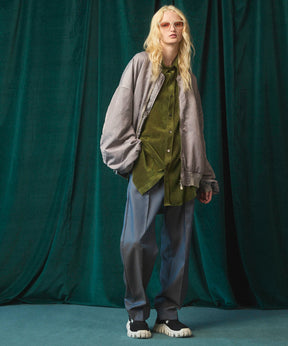 4 색 샹 브레이 세탁 가능한 양모 원은 직선 바지