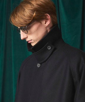 Super140s Prime-Over Melton Balmachan Coat