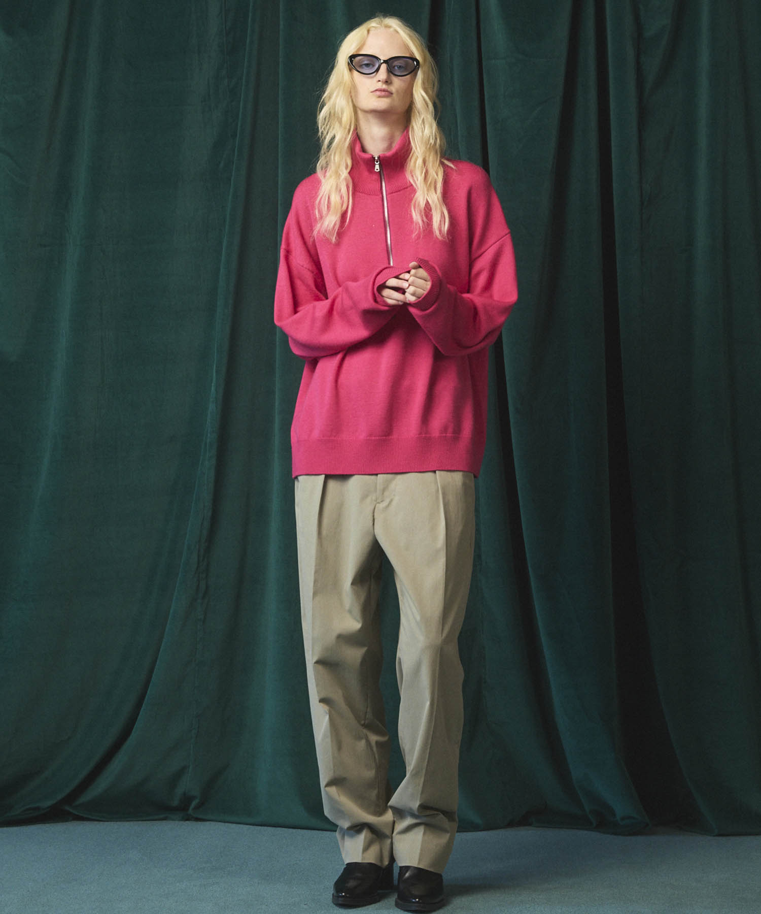 [25AW PRE-ORDER] Cashfeel Extra Fine Merino Wool Prime-Over Half Zip Knit Pullover