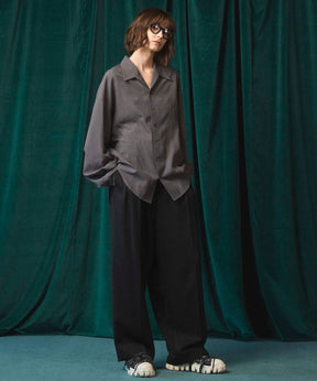 Radial Darts Prime-Over Open Collar Shirt