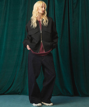 [25AW PRE-ORDER] Prime-Over Double Pocket Knit Zip Blouson