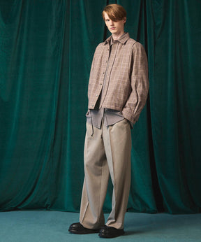 [Sale starts at 12:00 pm on Saturday, September 13th] [Italian Dead Stock Fabric] Prime-Over Curved Pocket Shirts Blouson