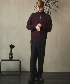 [25AW PRE-ORDER] Cashfeel Extra Fine Merino Wool Prime-Over Half Zip Knit Pullover
