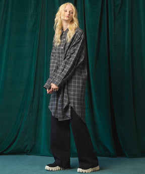 [Sales open at 12:00 on Saturday, September 13th] [Italian Dead Stock Fabric] Prime-Over Maxi Shirts Coat