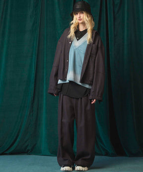 Gradation Short Length Prime-Over V-Neck Knit Pullover