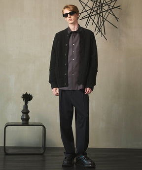 [25AW PRE-ORDER] 3 colors Wool Nylon Prime-Over Crew Neck Knit Cardigan