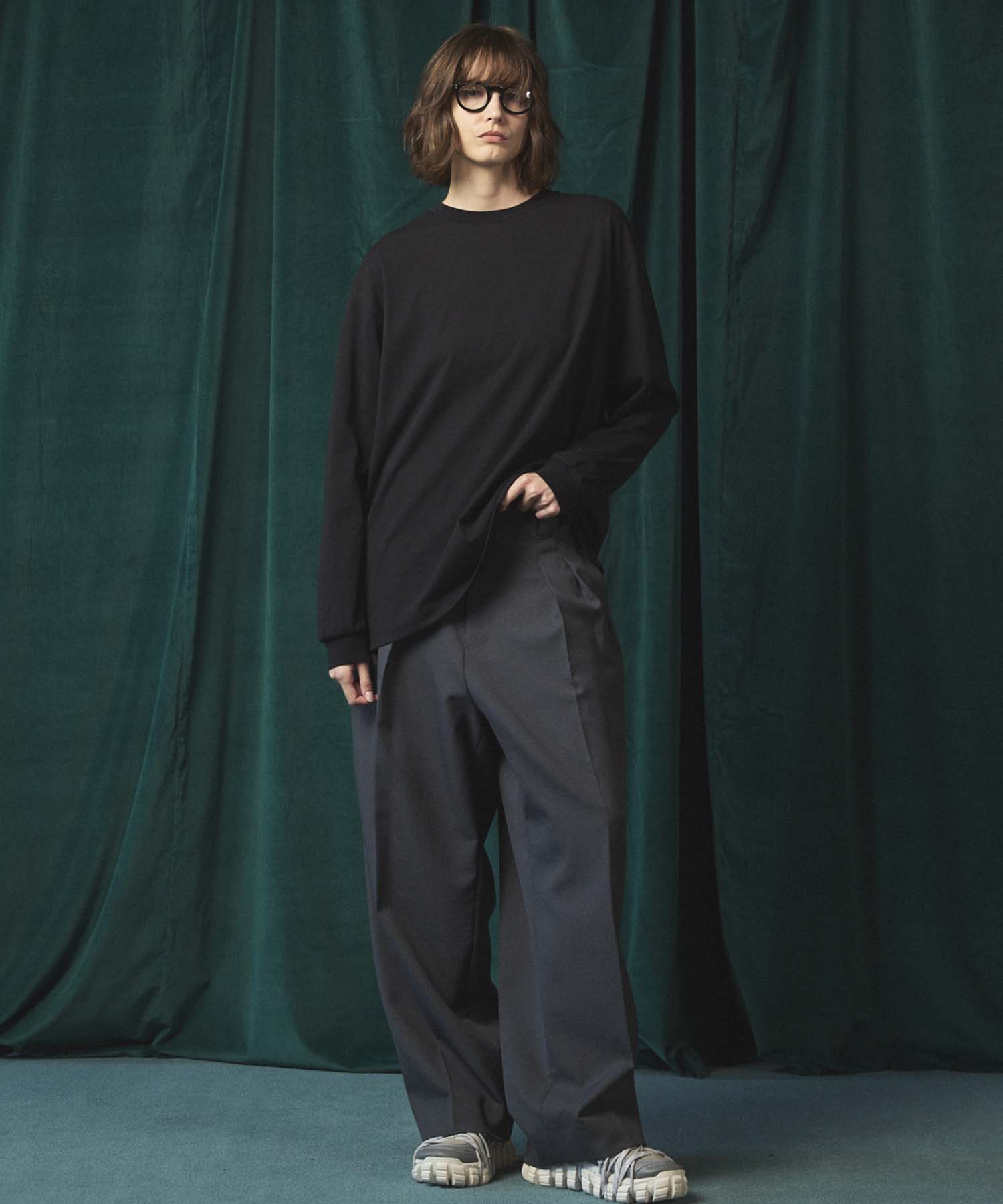 Artist Graphical Embroidery Prime-Over Crew Neck Long Sleeve T-Shirt