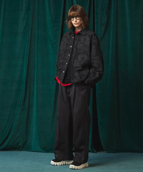 4 Colors Chambray Washable Wool Prime-Wide One Tuck Wide Pants