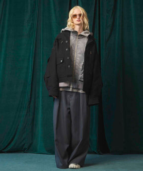 4 Colors Chambray Washable Wool Baggy Wide Pants