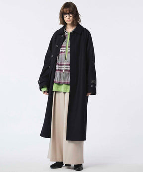 Super140s Prime-Over Melton Balmachan Coat