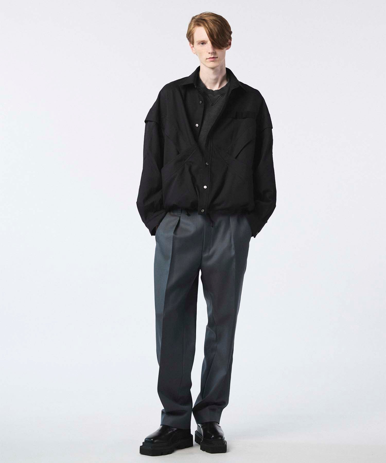 Prime-Over Curved Curve switching Regular Collar Shirt (Copy)