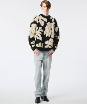 [25AW PRE-ORDER] Botanical Jacquard Prime-Over Crew Neck Knit Pullover
