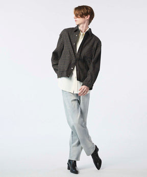 [Sale starts at 12:00 pm on Saturday, September 13th] [Italian Dead Stock Fabric] Prime-Over Curved Shirts Blouson