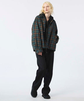 [Sale starts at 12:00 pm on Saturday, September 13th] [Italian Dead Stock Fabric] Prime-Over Curved Pocket Shirts Blouson