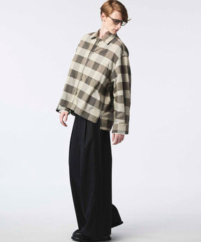 4 Colors Chambray Washable Wool Baggy Wide Pants