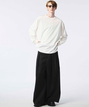 4 Colors Chambray Washable Wool Baggy Wide Pants