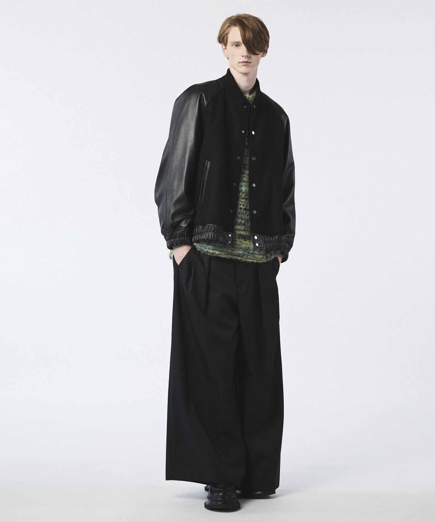 4 Colors Chambray Washable Wool Baggy Wide Pants