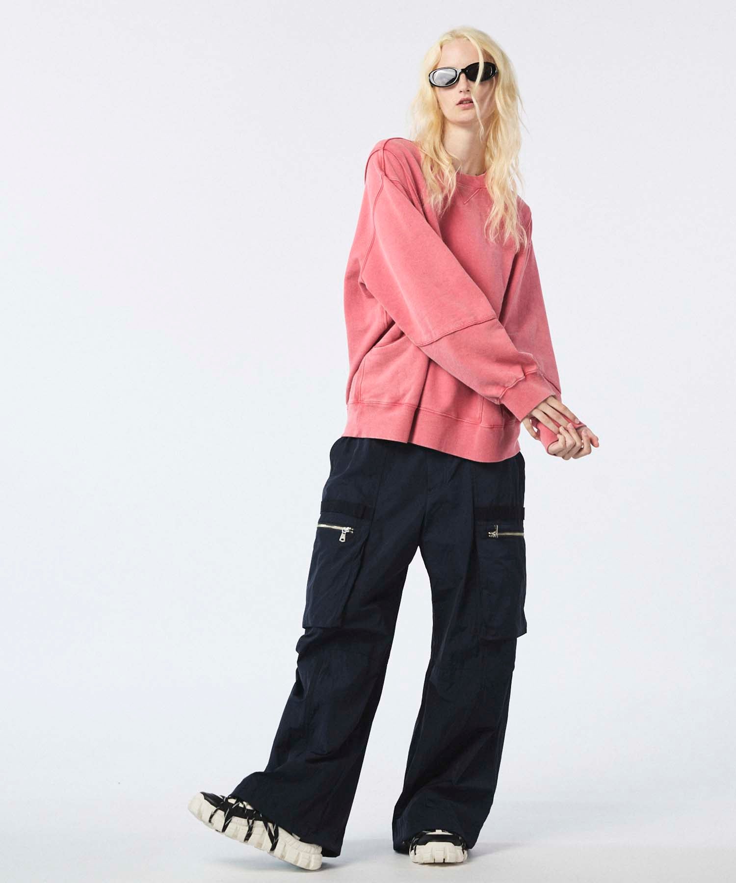 Prime-Over Crew Neck Long Sleeve Waffle T-Shirt