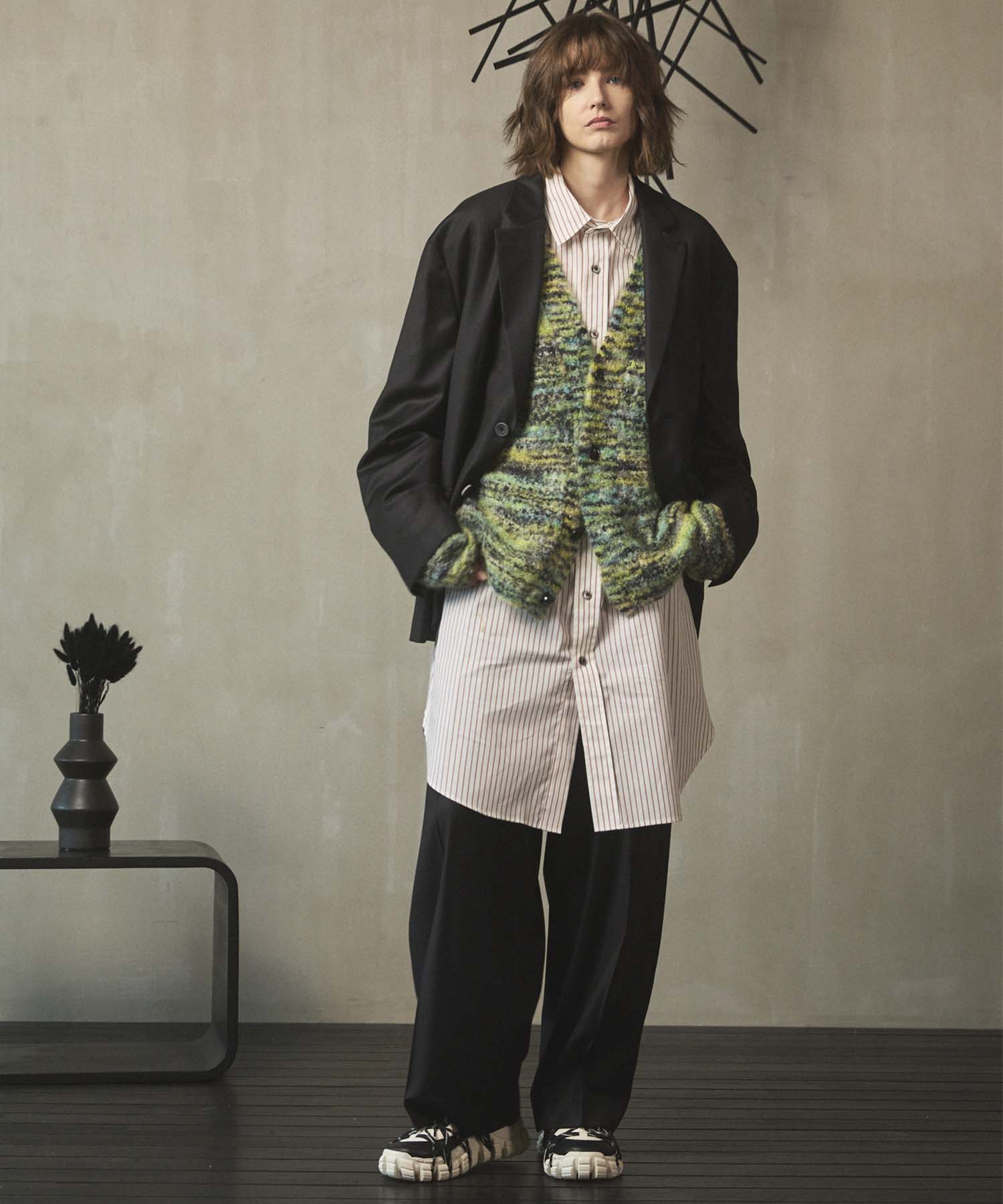 [Sales open at 12:00 on Saturday, September 13th] [Italian Dead Stock Fabric] Prime-Over Maxi Shirts Coat