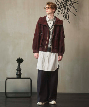 Different Material Docking Prime-Over Military Blouson