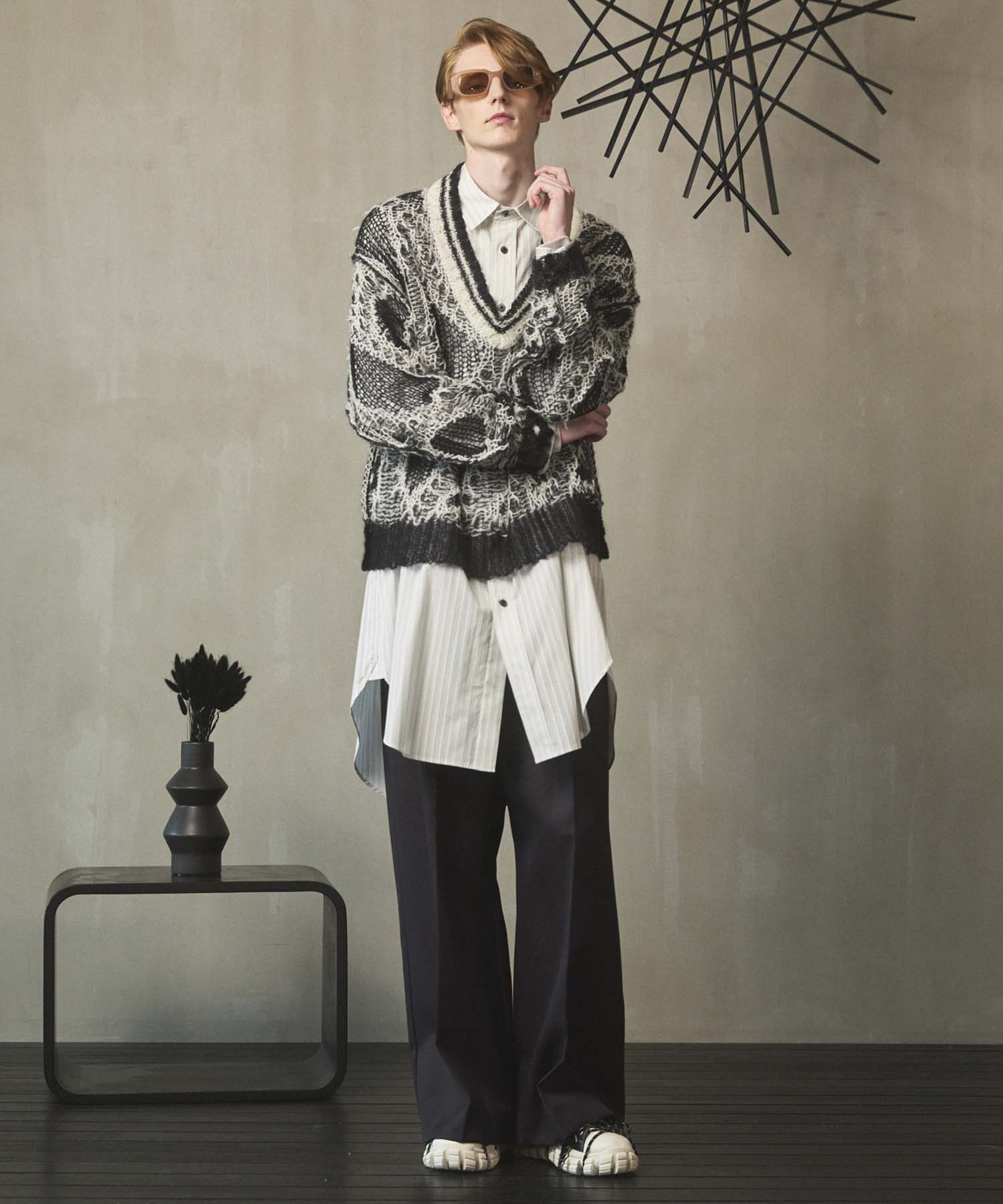 [Sales open at 12:00 on Saturday, September 13th] [Italian Dead Stock Fabric] Prime-Over Maxi Shirts Coat