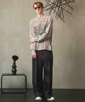 Artist Graphical Embroidery Prime-Over Crew Neck Long Sleeve T-Shirt