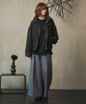 4 Colors Chambray Washable Wool Baggy Wide Pants